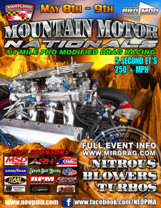 37th Annual Mountain Motor Nationals Neopma Pro Mods Drag Racing Flyer