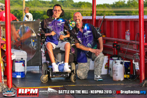 Joshua Boyd quadriplegic Outlaw Pro Modified Drag Racing Fan NEOPMA