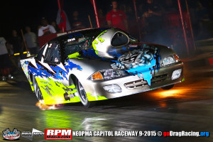 Rob Hunnicutt Launching Hard, mixing up cylinders in his Cavalier Pro Mod