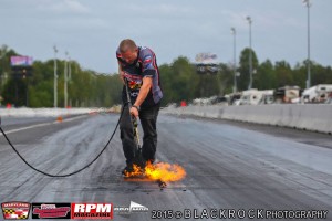 Jason Miller of MDIR gets the track ready for superb pro modified racing