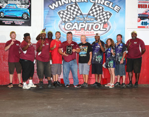 Jim Bradshaw accepts NEOPMA Award at Battle On The Hill Pro Mod Race