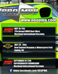 2025 NEOPMA Pro Mod Schedule